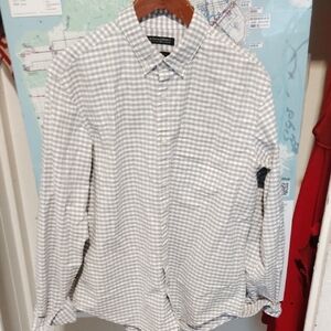 Banana Republic Gray Checkered Men's Shirt
